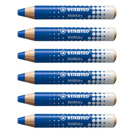 STABILO Markdry Set of 6 Marker Pencils - Blue
