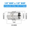 ERGAOBOY 2 Pcs 1/8" BSP Female Thread X 1/8" BSP