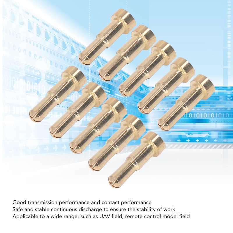 30PCS Battery Connector Plug Brass Gold Plated High Hardness RC