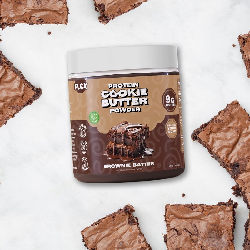Flex Vegan Protein Cookie Butter Powder - Brownie Batter |