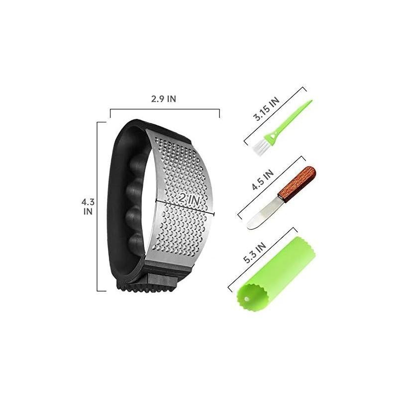 Garlic Press, Upgrade Garlic Mincer Stainless Steel Garlic Press Rocker,