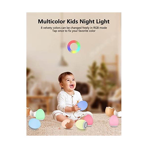 MediAcous MediAcous Nachtlicht, Nachtlampe, Nachtlicht Kinder/Baby Mit 8 Farbe &