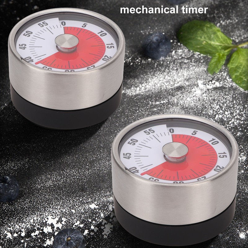 Visual Timer Multifunctional Retro Round Mechanical Visual Timer for Kitchen