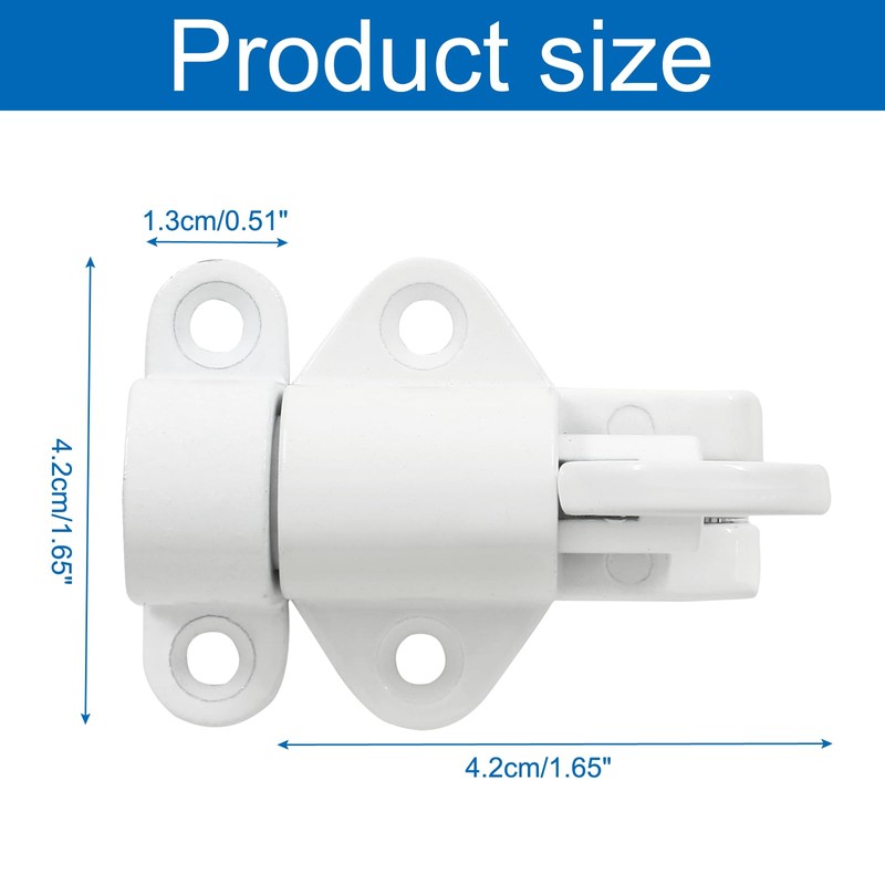 Bivethoi 2Pcs Self-Closing Latches, Resilient Bolt Latch Spring Door Lock,