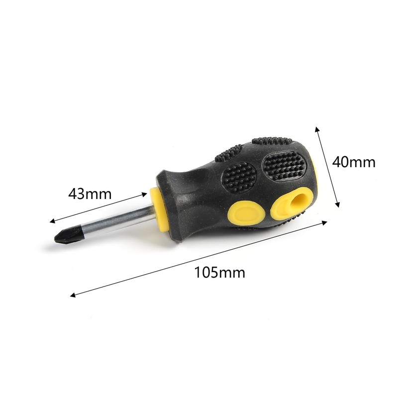 Mini Stubby Screwdriver SENRISE Phillips Screwdriver Small Compact Hand Tools