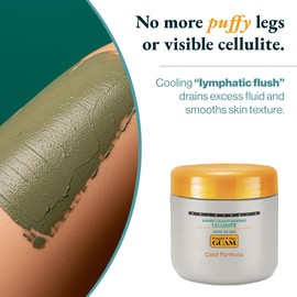 GUAM Anti-Cellulite Mud Cold Formula – Seaweed Body Wrap for Legs & Thighs – Skin Tightening, Lymphatic Drainage & Water Retention Relief (2.2 Lb)