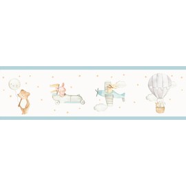 Arte Cubiko Cenefa adherible animales para bebé transportes niños