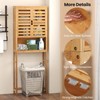 Giantex Over The Toilet Storage Cabinet, 3-Tier Bamboo Bathroom Space