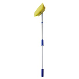 STAR BRITE Deluxe Telescoping Deck Brush Kit - Extendable 3'-6' Aircraft-Grade Aluminum Handle, Floats if Dropped, Ergonomic Design, Multi-Surface Cleaning - Soft Yellow Bristles - (040191)