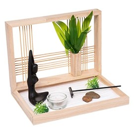 Zen-Garten Yoga - Pine 24 x 17 x 19 cm - Multicoloured - Atmosphera Créateur d'intérieur