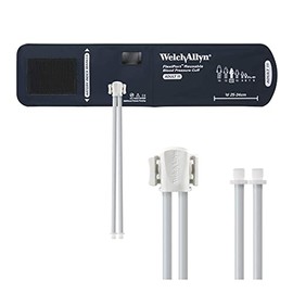 Welch Allyn FlexiPort Blood Pressure Cuff; Size-11 Adult, Reusable, 2-Tubes-8.0 and 8.0 in (20. 20.3 cm), Male Screw (# 5082-164) Connectors; Range 25-34 cm