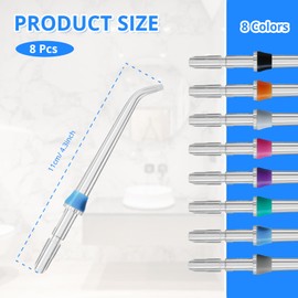 Pack of 8 Resin Oral Irrigator Replacement Nozzles, Classic Oral Irrigator, Jet Tips, Oral Irrigator, High Pressure Accessories, Dental Water Jet Nozzle, Orthodontic Replacement Nozzles for Most