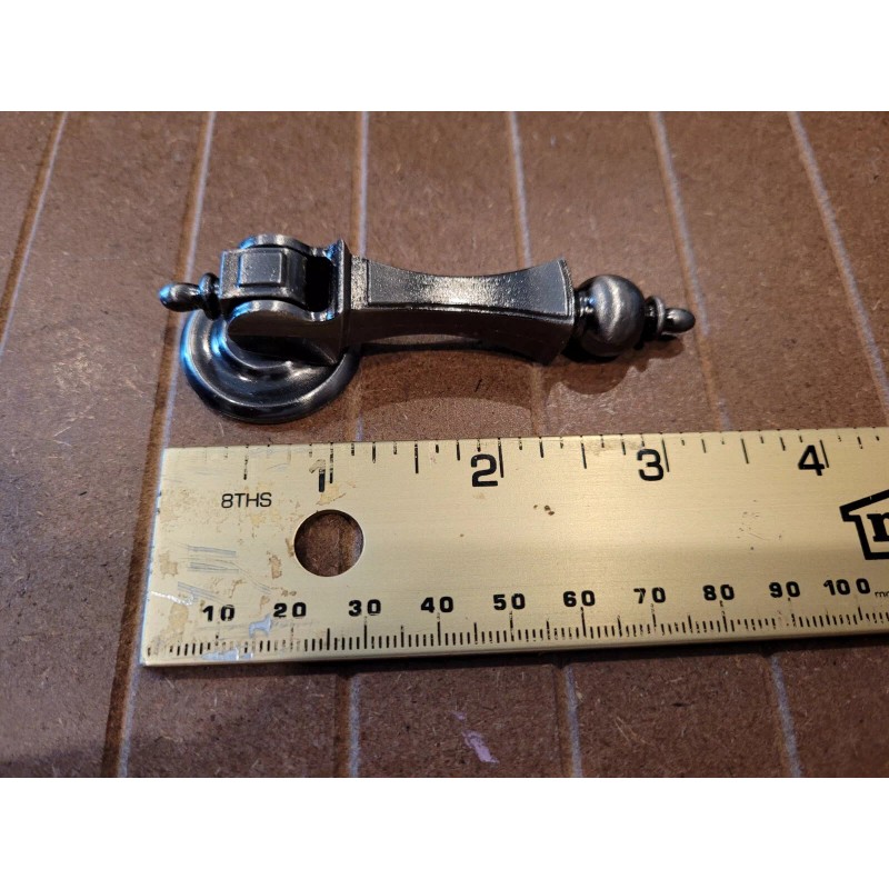 Ajax vintage pendant pull for cabinets drawers in antique pewter