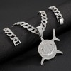 EDINGM Cuban Link Chain for Men, Miami Mens Silver Gold