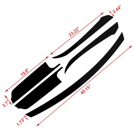 x xotic tech Front Bumper Hood Grille Strip Vinyl Decal Pre-Cut Sticker Compatible with Honda Accord Sedan 2018 2019 2020 2021 2022 (Glossy Black)