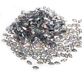 Pack of 500 Crystal Rhinestones, AB Acrylic Crystals Flatback Rhinestones, Nail Design, Crystal Rhinestones for Clothing, DIY for Necklace, Clothing, Wedding Dress Decorations