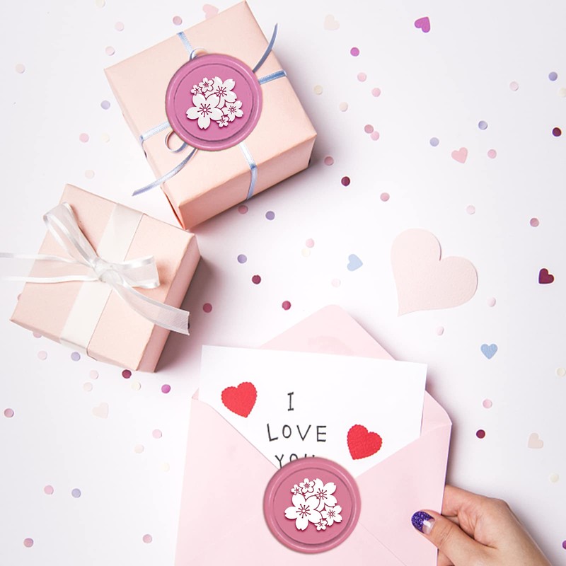 craspire Cherry Blossom Wax Seal Stamp Flower Sealing Wax Stamp