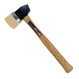 Powernail 3MI Iron Head Single-Capped Tan Rubber Flooring Mallet (2.6 LBS)