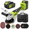 Cordless Angle Grinder, 4-1/2 Inch 3-Speed Brushless Power Grinder with