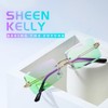 SHEEN KELLY Oval Ultra-Small Frame Unisex Sunglasses Rectangle Retro Transparent