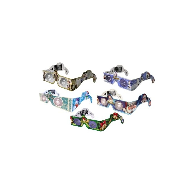 Holiday Eyes Christmas 3D Glasses New for 2024-5 Pair Variety