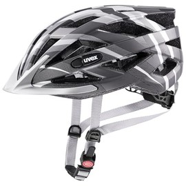 uvex air Wing cc - Lightweight All-Round Helmet for Men and Women - Individual Size Adjustment - Expandable with LED Light - Matte Black Silver - 56-60 cm