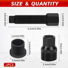 TAIHOBO Pack of 2 Bicycle Crank Puller, Removable Head Bicycle Tool Crank Puller, Black Bottom Bracket Tool, Inner Bearing Puller for Bicycles Repair