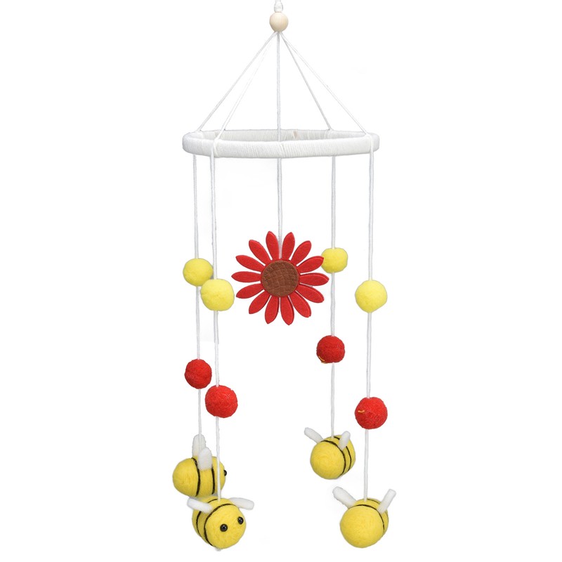 Baby Nursery Mobile Crib Hanging Mobile Decor with Honey Bee