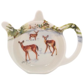 A winter's Snow Scenery Forest Family Tea Bag Tidy