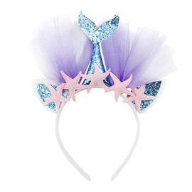 CYNOSURETECH 1 Piece of Mermaid Headband, Mermaid Hair Accessories, Mermaid Crown, Mermaid Accessories, Carnival Party Accessories, Universal for Women and Children