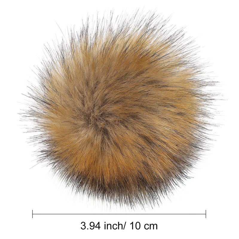 Tatuo 16 Pieces Faux Fur Pom Ball DIY for Hats