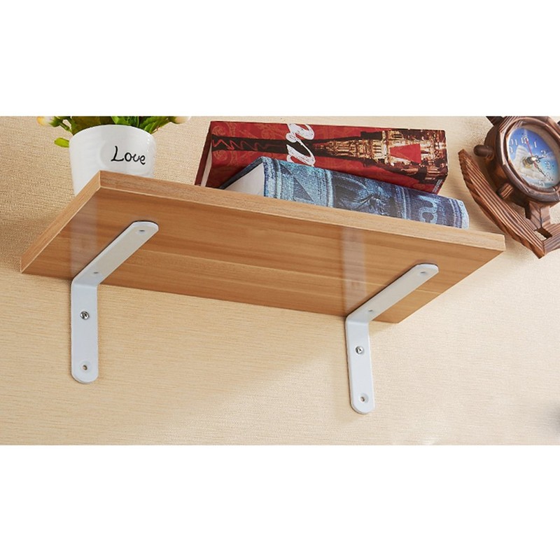 KKlewu Shelf Brackets 4mm Thick Right Shape Set of 4