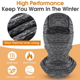 West Biking Balaclava Motorcycle Winter Face Mask Ski Mask Windproof Breathable Warm Bicycle Balaclava Men Women Thermal Fleece Balaclava Motorcycle Balaclava Mask Face Hood, Grey*1