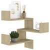 Wall Corner Shelf Sonoma Oak 15.7"x15.7"x19.7" Engineered Wood Furniture,Shelving,Wall Shelves,Ledges