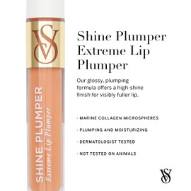 Victoria's Secret Shine Plumper Extreme Lip Plumper in Warm Blush, Plumping Lip Gloss for Women with Marine Collagen Microspheres, Lip Treatment