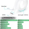 Transparent Double-Sided Adhesive Tape, 9.85 feet (3 Meters) Extra Strong