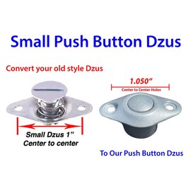 Small Silver Dzus 1.050 Push Button Quick Latch Release