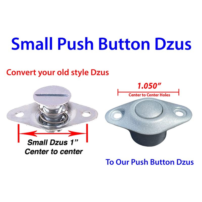 Small Silver Dzus 1.050 Push Button Quick Latch Release