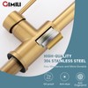 GIMILI Brushed Gold Kitchen Faucet with Soap Dispenser, Single Handle
