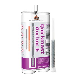 DCP Quickmast Anchor E Concrete Anchoring Epoxy - Two-Part, Dual Cartridge, Fast-Setting Epoxy System for Rebar, Threaded Rods, Crack Repair - Strong Bonding, Durable - 20.2 fl oz.