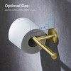 KIBI Circular Double Toilet Paper Holder for Bathroom, Solid Brass