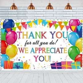 We Appreciate You Banner Thank You Banner Appreciation Decorations Banner Thank You For All You Do Backdrop Employee Teacher Doctor Nurse Staff Appreciation Graduation Party Decorations