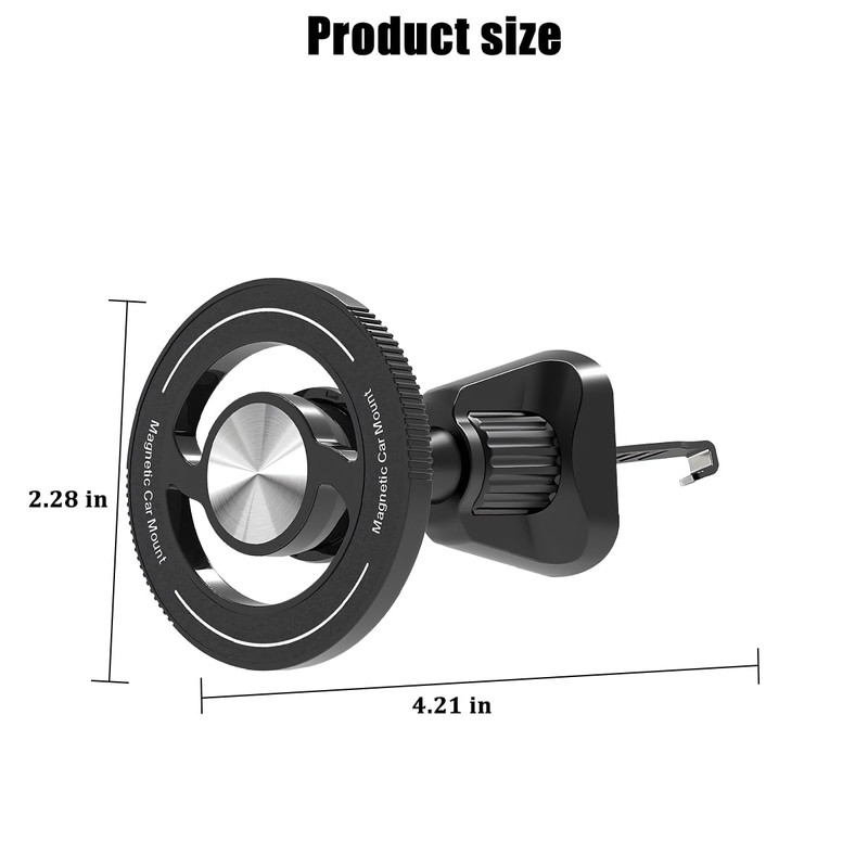 Sandfren Car Magnetic Phone Holder, 360° Adjustable HandsFree Vehicle Air