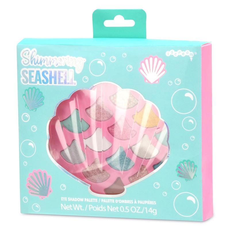 iscream Shimmering Seashell Shaped Glitter Eyeshadow Palette Collection