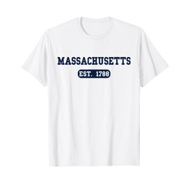 MASSACHUSETTS - Throwback Design - Classic T-Shirt