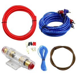 DollaTek Car Subwoofer Wire Kits Amp Wiring Kit with Fuse Holder 10GA Car Amplifier Cable Kit
