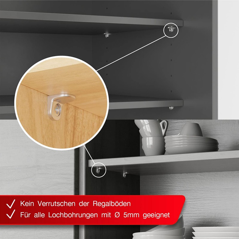 LouMaxx Angle Shelf Support with Pin and Screw | Set