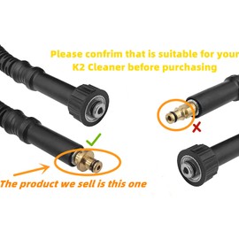 YUET 5M High Pressure Washer Replacement Hose for Kärcher K Series Washers Karcher K2, Click M22 (14mm) Female Type Plug - Old Model Quick Connector Extension Water Clean Pipe (5)