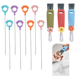 Pack of 3 3 in 1 Cup Lid Cleaning Brush, with 8 Straw Cleaning Brushes, Water Bottle Brushes for Cleaning, Cleaning Tools for Cup Gaps, Cleaning Brush for Crevices