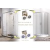 4pcs Shower Door Twin Rollers - 2 Top & 2